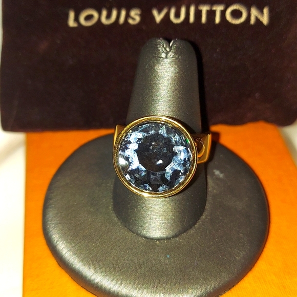 Louis Vuitton Jewelry - LOUIS VUITTON Over the Rainbow Ring Black Swarovski Crystal Sz L